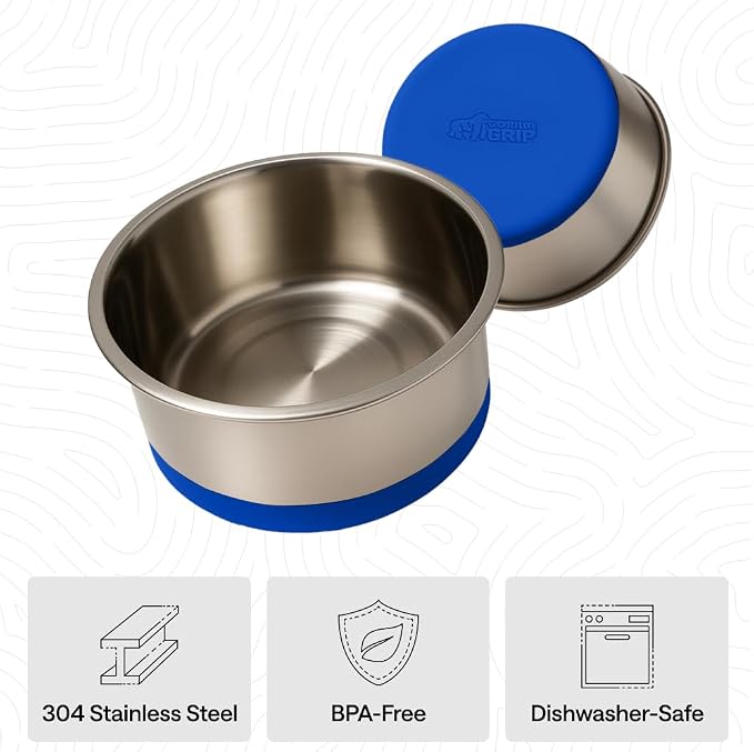 GORILLA GRIP Dog Bowls, Food Grade 304 Stainless Steel, Holds 6 Cups Each Food - Image 6