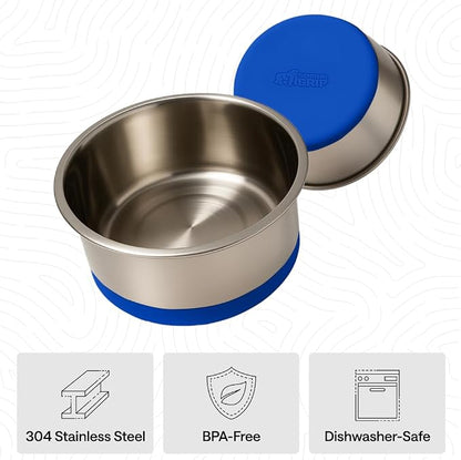 GORILLA GRIP Dog Bowls, Food Grade 304 Stainless Steel, Holds 2 Cups Each Food - Image 6