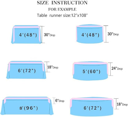 ShiDianYi Sequin Table Runners 10PCs 12x72 Baby Blue Glitter Table Cover - Image 7