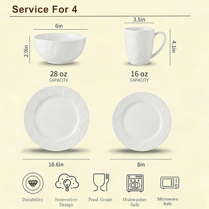 16 Piece Bone China Dinnerware Sets - Image 4