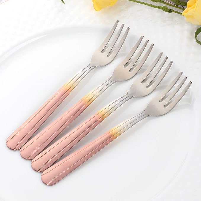 Oyster Fork Set of 12, 5.4 Inch Stainless Steel Cocktail Forks, 3 Tines Mini - Image 3
