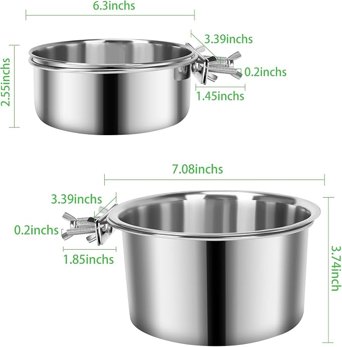 2 Pcs Large Dog Food Water Bowl - Image 2