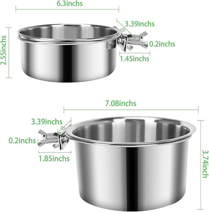 2 Pcs Large Dog Food Water Bowl - Image 2