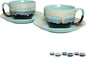Bosmarlin Ceramic Cappuccino Cup and Saucer Set of 2, 10 Oz, Dishwasher and by Bosmarlin