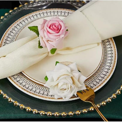 Flower Napkin Rings Set of 12, Daily Party, Valentine's, Thanksgiving - Image 2