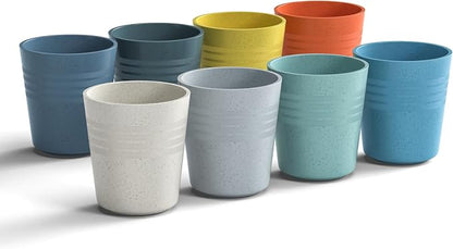 Homestockplus 8 Oz Wheat Straw Drinking Cups, Small Plastic Cups Reusable by Homestockplus