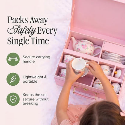 Giggle & Honey® White Floral Tea Party Set - Image 4