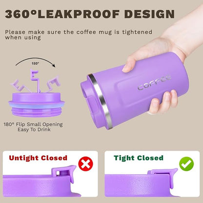 SPLMIFA Travel coffee mugs leak-proof, reusable coffee cup - Image 5