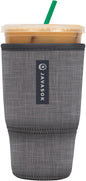 Sok It JavaSok Iced Coffee & Cold Soda Insulated Neoprene Cup Sleeve (Anthracite, Large: 30-32oz)