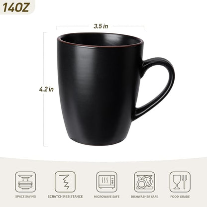 famiware Venus Coffee Mugs for 6, 14 oz Mug Set, Dringking Cup - Image 4