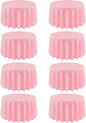 8 Pack Pink Round Tablecloth 90 Inch Valentine’s Day Table Cloth for Round Tables, Washable Polyester Fabric Stain and Wrinkle Resistant Decorative Table Cover for Wedding Party Dining Banquet