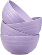 Unbreakable Wheat Straw Cereal Bowls Set of 4, 24 OZ Microwave and Dishwasher by Unknown