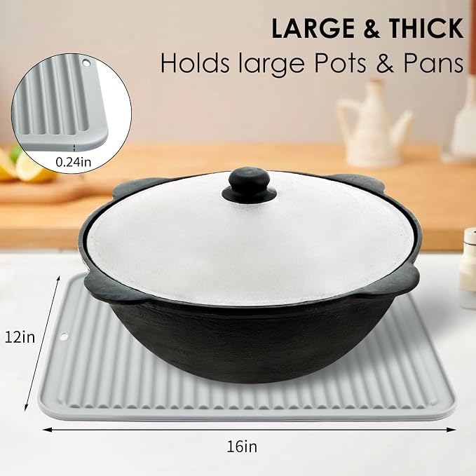 Large Silicone Trivet 16'' X 12'' Silicone Hot Pads - Image 7