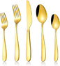 60-Piece Gold Silverware Set, CXJY Stainless Steel Flatware Set by CXJY