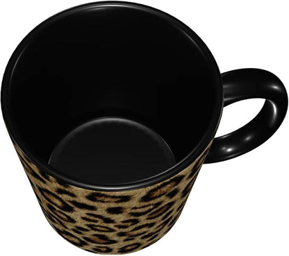 Yrebyou Leopard Print Coffee Mug 11oz Ceramic Cup - Image 4