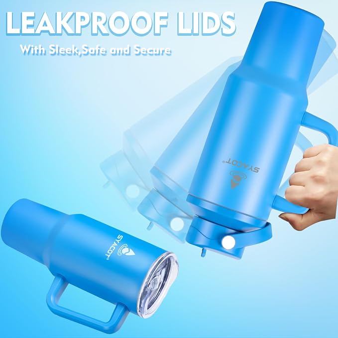 40 oz Tumbler with Handle and Straw or Convert to 40 oz Insulated Water Bottle - Image 4