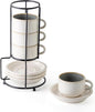 JIEMEI HOME Porcelain Stackable Espresso Cups by JHJIEMEIHOME