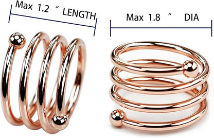 Jofefe 6Pcs Rose Gold Napkin Rings Round Napkin Ring Set Napkin Holders - Image 3