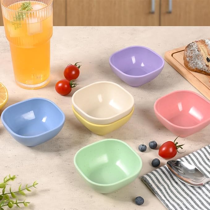 6 Pack Small Bowls, 4.5 OZ Assorted Colors Dipping Sauce Cups, Ice Cream Bowls - Image 3