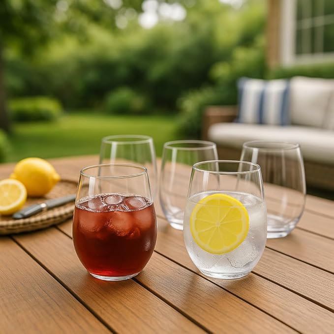 FDG Nuglass 19oz Tritan Stemless Wine Glass, 6-Pack