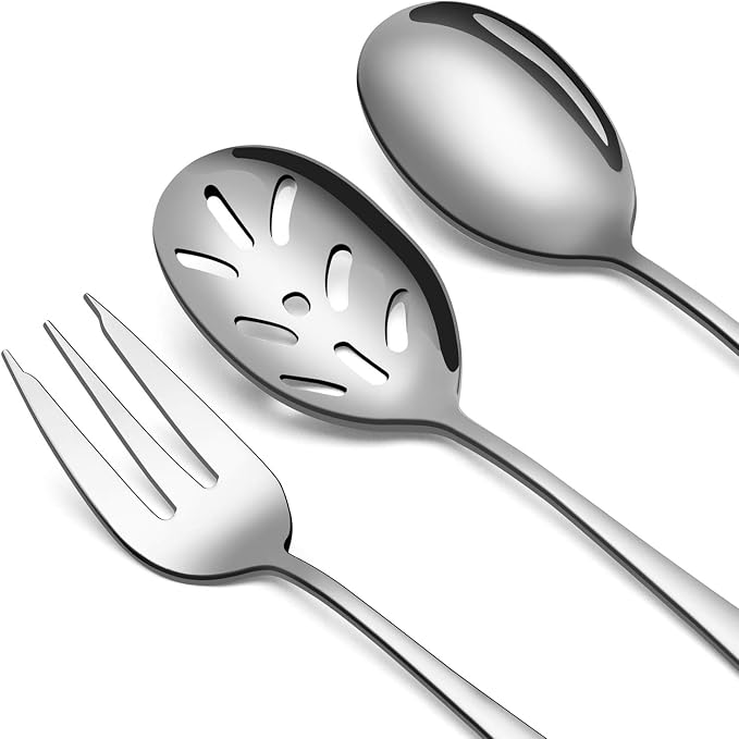 SHARECOOK 5-Piece 18/0 Stainless Steel Serving Set, Large Hostess Set - Image 4