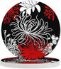 Chrysanthemum Flower Drink Coasters Modern Monochrome Peonies Spring Floral Blossom Housewarming Presentss for New Home Present for Friends,2 Pcs,4 X 4 X 0.35 Inches