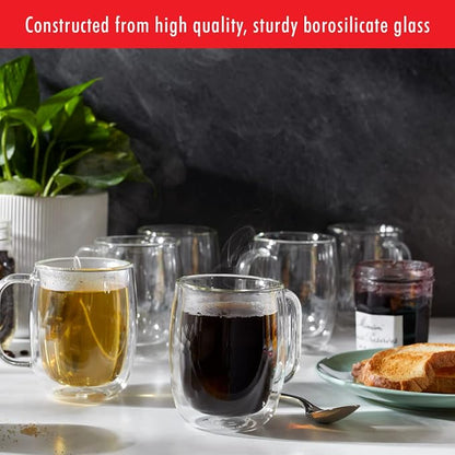 ZWILLING Sorrento Plus 8-pc Double-Wall Glass Coffee Mug Set - Image 3