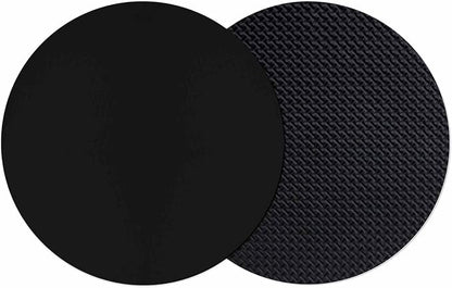 Black Coasters Set of 2, Solid Color Farmhouse Black Soft Absorbent Coasters by PIEPLE