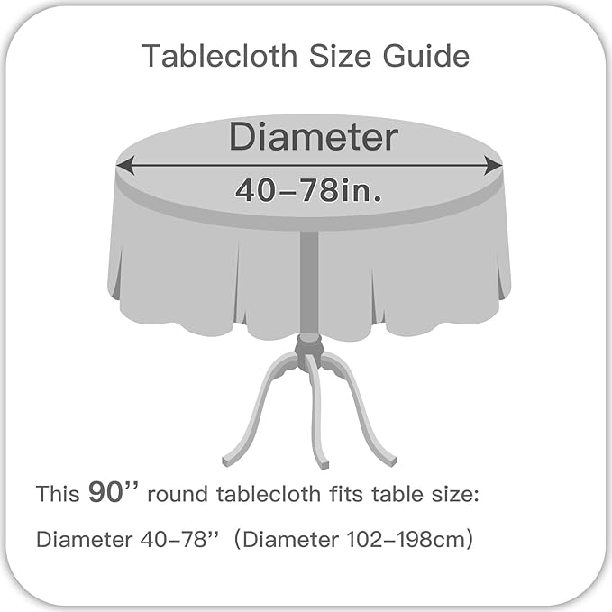 maxmill Round Jacquard Tablecloths Swirl Pattern Spillproof Wrinkle Free Heavy Weight Soft Table Cloth for Circular Table Cover of Buffet Banquet Parties Holiday Dinner Round 90 Inch Black