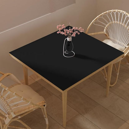 Leather Table Cover,1.8mm Thick,24x24 Inch Table Protector,Table Cover Protector,Table Top Protector,Table Protector Pad.(Black+Black,24x24)