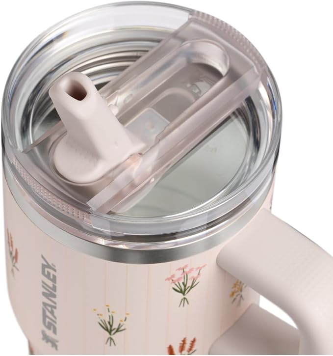STANLEY Quencher ProTour Flipstraw Tumbler, 20 oz, Rose Quartz Bouquets | - Image 2