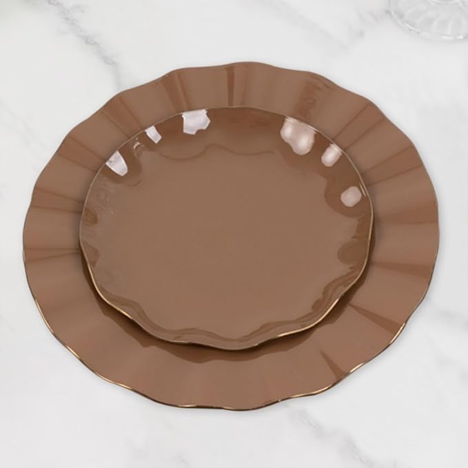 Efavormart 10 Pack Hard Plastic Dessert Plates by efavormart