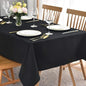 maxmill Square Table Cloth Swirl Design Water Proof Wrinkle Free Heavy Weight Soft Tablecloth Decorative Fabric Table Cover for Outdoor and Indoor Use Square 60 x 60 Inch Black