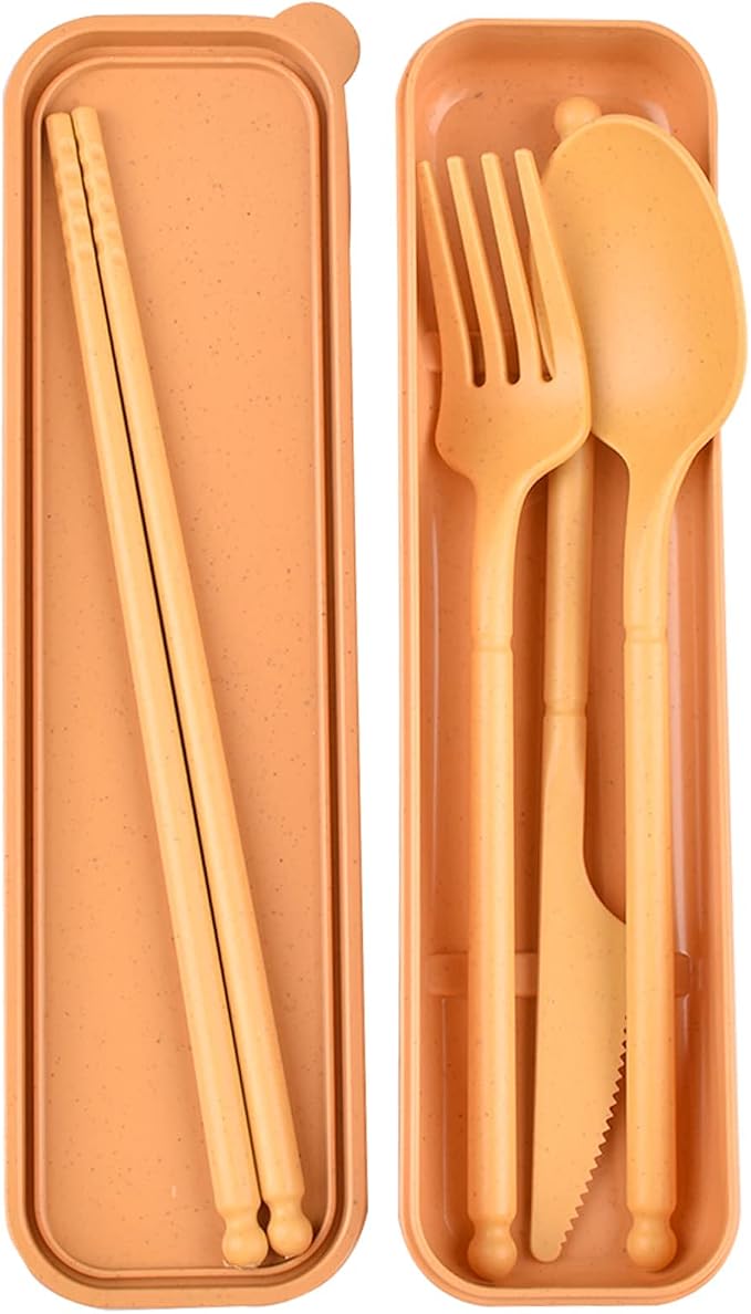 Camping Utensil Set, Reusable Utensils Set by CUNTAUK