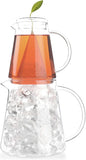 Tea Forte Tea Over Ice Steeping Pitcher Set, 2 Piece | Steeping Lidded Pitchers by TeaForte