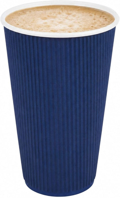 Restaurantware 16 Ounce Ripple Wall Disposable Coffee Cups, 500 Insulated by Restaurantware