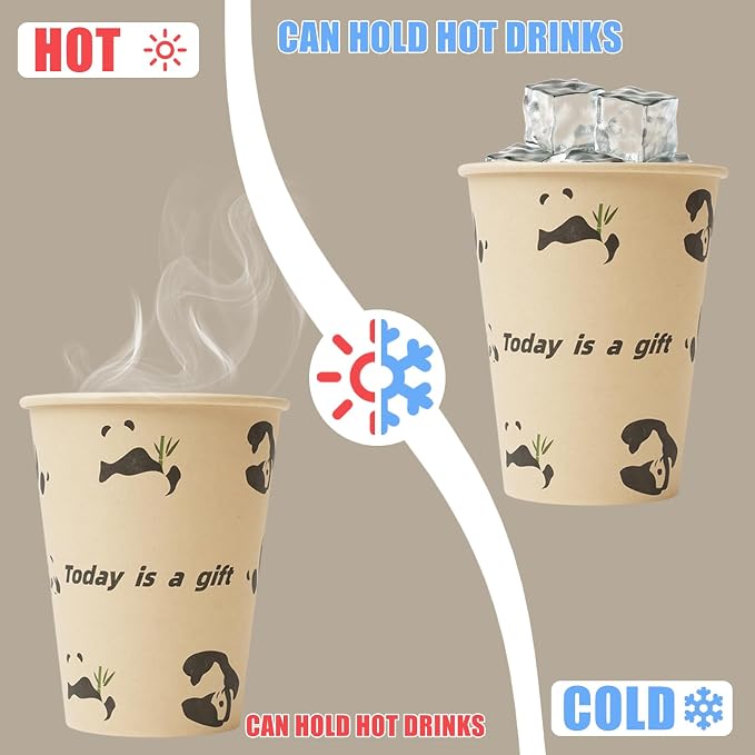 25 Pack 12 oz Disposable Cups Paper Coffee Cups - Image 5
