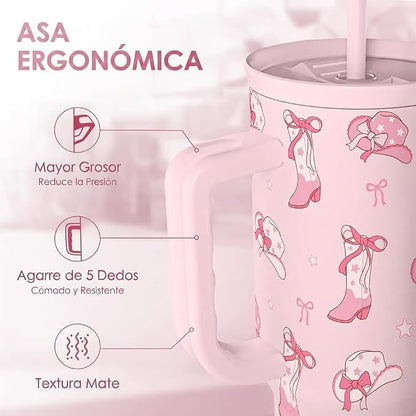 SANDJEST Cowgirl 40oz Slider Tumbler - Image 4