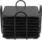 8 Pack 4 Inch Square Black Slate Coasters Set by SIJDIEE