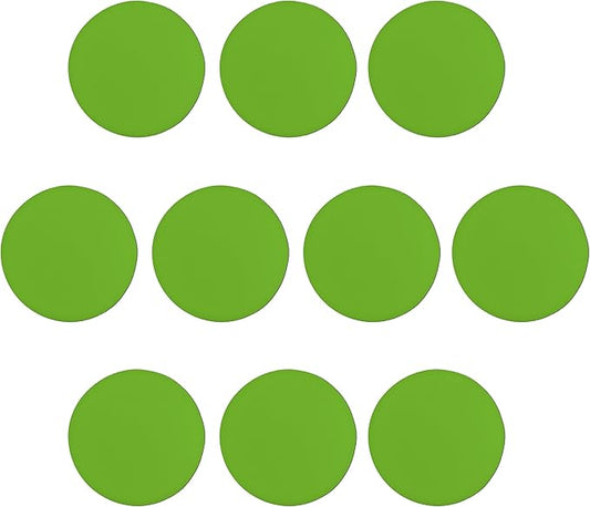 10 Round Foam Bud Coasters Pack, 4 inch - PU Foam, Party Favor - Lime Green