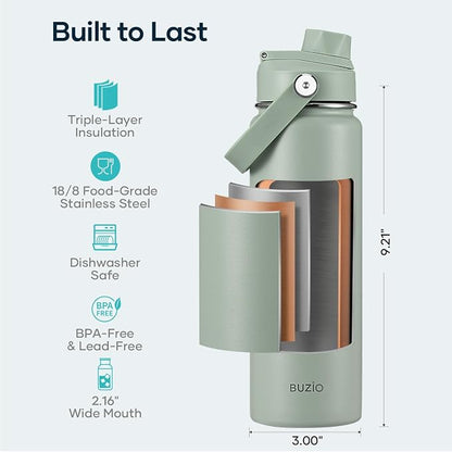 BUZIO 24 oz Insulated Stainless Steel Water Bottle - Image 4