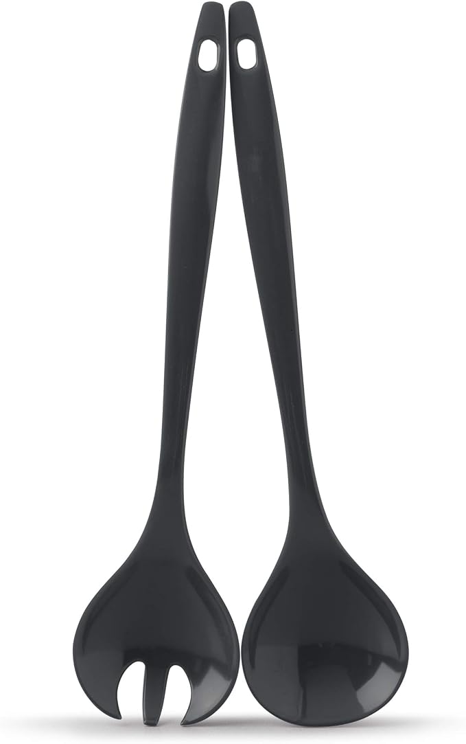 Zeal G205T Melamine Salad Server Set – Dark Grey by Zeal
