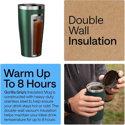 GORILLA GRIP 304 Stainless Steel Double Insulated Travel Coffee Mug, Leakproof - Image 3