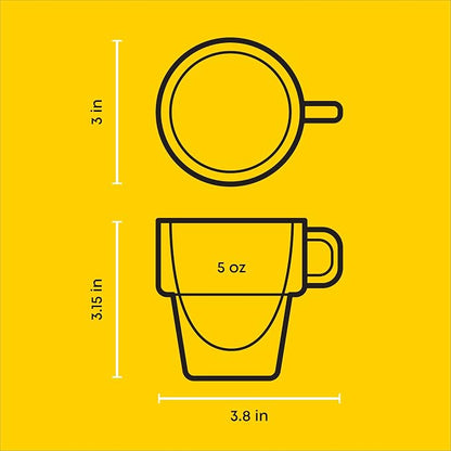 JoyJolt Stoiva Double Wall Insulated Espresso Glass Cups – 5 oz. Shot Cup - Image 2
