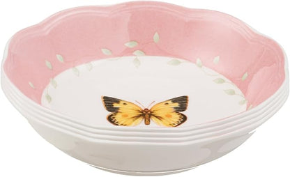 Lenox Dinnerware Set, Butterfly Meadow Colors 4-Piece Fruit Bowl Set, Service by Lenox