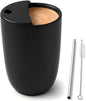 1 Pack Ceramic Coffee Mug with Sip Hole 9.5oz Retro Espresso Cup with Straw and by Ferrochef