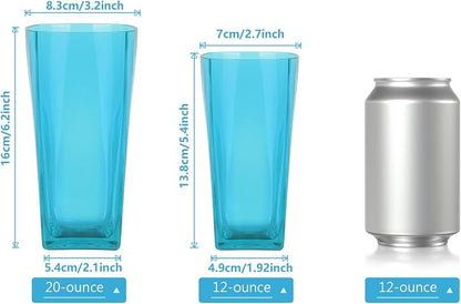 Top-spring 12 Oz Reusable Plastic Water Tumbler 6pcs Color BPA Free | Thickened - Image 6
