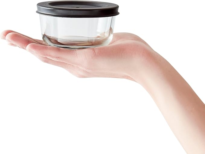 8-Piece Glass Food Storage Containers Set | 1-Cup, Leakproof | Microwave - Image 3