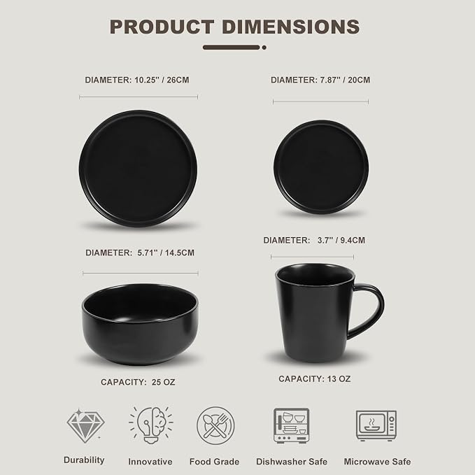 EWFEN 16-Piece Ceramic Dinnerware Sets - Image 3