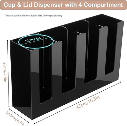 Coffee Cup Holder, Cup and Lid Organizer fits 5 to 16 oz Disposable Cups | - Image 2